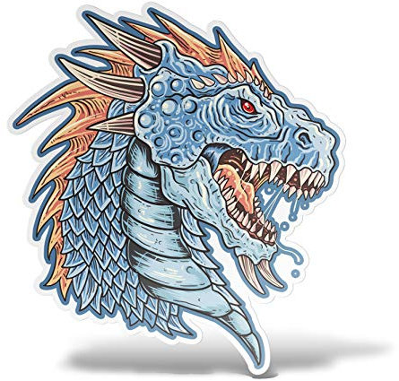 erreinge Aufkleber Drache geformte Adhesive PVC für Abziehbild Tapete Auto Moto Helm Camper Laptop Fantasy - cm 35