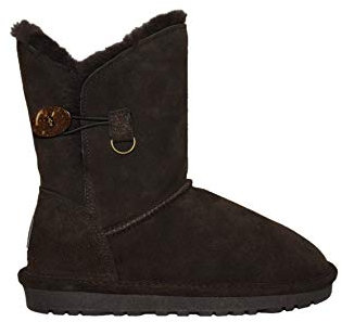 Reissner Lammfelle | Engel Stiefel LARA | Halbhohe warme Winterboots | Wildleder | Innenfutter echtes Merino Lammfell | braun 38
