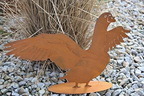 Rostikal | Edelrost Gans Martin | Gartendekoration aus Metall | 35 cm x 53 cm