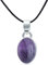 mantraroma Kettenanhänger 925 Silber Amethyst lila Stein Edelstein Damen Sterling Silber Halskette Anhänger Geschenk (MAH-081-01)