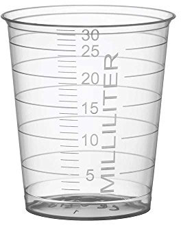 80x Med Comfort Einmal-Medizinbecher Einwegbecher Einnehmbecher Schnapsbecher 30ml, transparent
