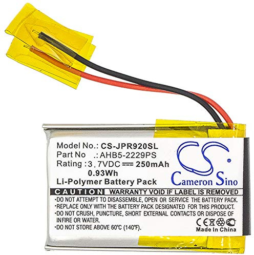 CS-JPR920SL Akku 250mAh Kompatibel mit [Jabra] Pro 900, Pro 920, 923, 930, 935 Ersetzt AHB5-2229PS