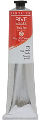 Sennelier Rive Gauche Fine Oil Color for Artists, 200ml Tube, Vermilion 674
