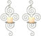 ARTSTORE 2 Stück Wandkerzenleuchter, elegantes Wirbel Eisen zum Aufhängen an der Wand, Kerzenhalter für Hochzeiten, Veranstaltungen, Heimdekoration, weiß