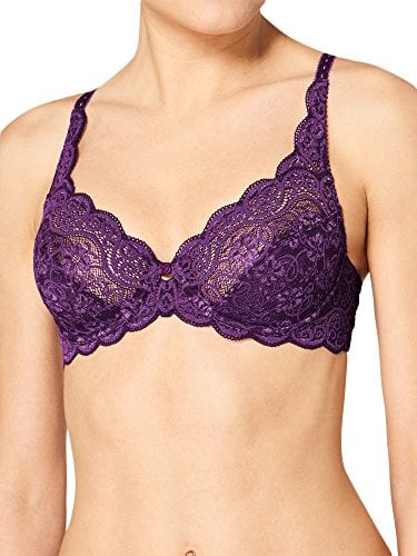 Triumph Women's Amourette 300 W X Non-padded wired Bra, Purple (Plum 3651), 32D (Manufacturer size: 70)