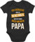 Shirtracer Baby Body Junge Mädchen - Sprüche - Ich versuche mich zu benehmen aber ich komme nach meinem Papa I - 6/12 Monate - Schwarz - babysachen neutral babymode witzig spruch pap bodys