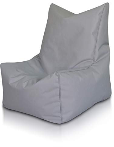 Ecopuf Solid Hochwertiger Sitzsack Sitzkissen aus Polyester 82 x 60 cm - Kissen Lounge Sessel für Erwachsene und Kinder - Gemütlicher und hochwertiger Hängesessel LEERER Pouf Perle NC13