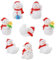 Toyvian 8pcs Mini Fairy Snowman Figurine Miniature Snowman Figurines Resin Snowman Ornament Xmas Party Favors for Christmas Party Desktop Decoration（Mixed Pattern