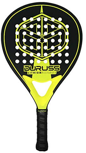 Pala de Padel Profesional. Alta Tecnología. Pro Premium. Carbono Fibra Vidrio. Potencia Calidad Defensa Volea 350-365 Gramos (Black/Yellow)