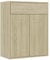 vidaXL Sideboard, Kommode mit viel Stauraum, Schrank mit 1 Schublade 2 Türen, Mehrzweckschrank Anrichte für Wohnzimmer, Modern, Sonoma-Eiche 60x30x75cm Holzwerkstoff