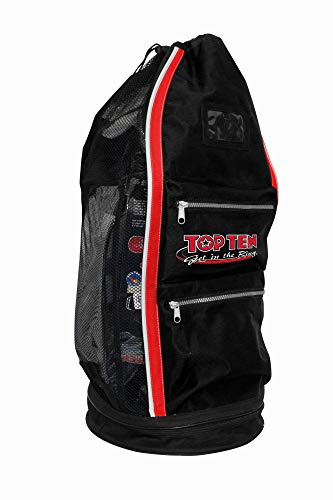 TOP TEN Meshbag „Deluxe“ - 65 cm x 26,8 cm x 26,8 cm, schwarz