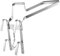 Trintion Ladder Stand Off V-Shaped Downpipe Universal Aluminium Ladder Lightweight Accessory Fits Extension and Combination Ladders Rubber Bumper Helps Stop Slipping Easy Use