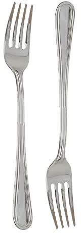 KASANOVA Set forchettine City in Acciaio Inox, 2 Pezzi Argento Tavola