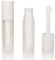 COSIDEA Lot de 24 tubes vides de 5 ml pour gloss à lèvres - Blanc givré - Ronds - Avec baguette pour pied de biche