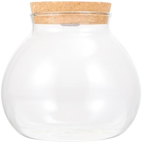 Balacoo Bouteille en liège écologique - Pour terrarium - En verre transparent - Pour aquarium, aquarium, boule de nuit, cadeau
