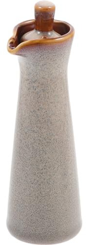HEMOTON Sojasauce Flasche Japanischer Soja Krug Keramische Ölflasche Japanischer Soja- Sauce- Dispenser Flüssig- Gewürz- Krug- Essig- Gießen- Flasche für Beige
