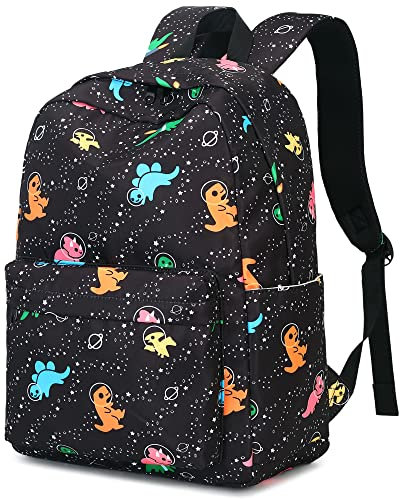 Xunteny Dinosaurier Schulrucksack Mädchen Rucksack Damen, Rucksack Schule Kinder Schulranzen Teenager Laptop Rucksack