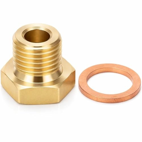 Aramox Druck-Temperaturanzeige-Sender-Adapter, Gewindeadapter 1/8 Zoll NPT auf M14 X 1,5 Stecker Universal-Autoteile für Auto Temperatursensor