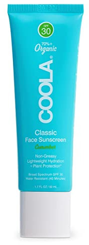 COOLA Classic Face Sunscreen Lotion SPF 30, Cucumber, 50ml