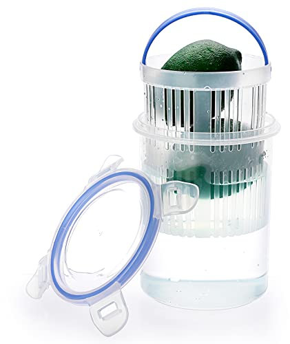 OLegei 24 oz Pickle Holder Container with Strainer Pickle Keeper Jar,Plastic Containers with Leakproof Lid for Olives, Pickles, Peppers, Clear