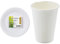 Heku 30405-1: 100 Assiettes en carton blanc, rondes, Ø 18 cm, 100% fibre fraîche sans revêtement & 30903 : 50 gobelets en carton blanc 0,2 l fibre vierge avec revêtement.