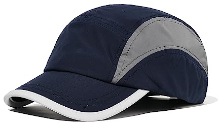 CLAPE Schnelltrocknend Running Cap Basecap Kurzer Schirm 5 Panel Baseball Cap Sommer Sport Kappe Verstellbar Schildkappen UV-Schutz Schirmmütze