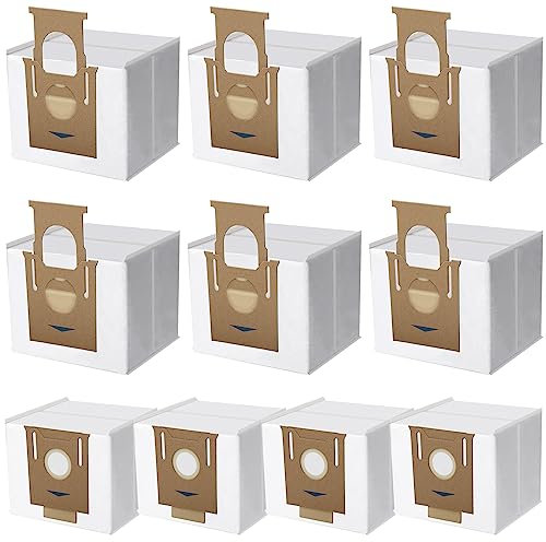 Domkan 10 Stück Staubsaugerbeutel kompatibel mit ECOVACS DEEBOT N8+, N8 Pro+, Ozmo T8, T8 AIVI, T8+, T8 AIVI+, T8 MAX, T9+, DX93, DDX96 Yeedi Vac Station Staubsauger