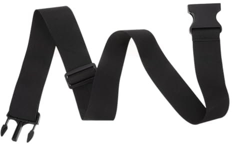 ANCLLO Rollstuhlgurt, Verstellbarer Schnallengurt, gepolsterter Sicherheitsgurt für die Pflege des Patienten, Schwarz