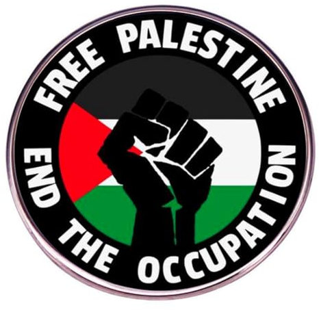 Free Palestine Brooch Palestinian Flag Round Badges Metal Alloy Enamel Pin Badge Palestinian National Flags Brooches for Women Men Free Palestine Lapel Pin Armband for Patriotic Pacifist Decoration