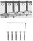 Create idea 4 Saiten Bassgitarre Brücke Professionelle Metall Viersaitige Bassbrücke für 4-Saiten Jazz Bass E-Bass Gitarre Präzisionsbass (Silber)