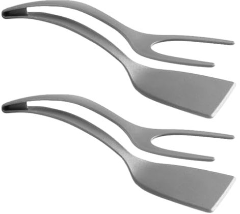 ARVALOLET Lot de 2 spatules antiadhésives pour œufs au plat - Pince à pain multifonction - Accessoire de cuisine