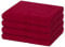 Möve for frottana - 4 teiliges Frottier-Set - Pearl (4 X Handtuch im Set) - 500 g/m2 - Baumwolle - Walkfrottee - saugstark - weich und flauschig - Ruby