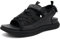 ONCAI Men Hiking Sandals, Arch Support Walking Sandals with Orthotic Outdoor Footbed for Plantar Fasciitis, Hombre Sandalias Recovery Sport Slides Black Size 9