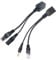 Sarini 4 Pairs Passive Power Over Ethernet RJ45 PoE Adapter Injector DC Head Connector RJ45 12V Centralized Power Converter For IP Security Camera (Black)