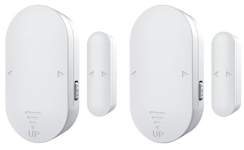 Shackcom 2pcs Allarme per Porte e Finestre 130dB,Con 5 Modalità,Wireless Magnetico Allarme Antifurto Sistema Sensori di Sicurezza Domestica con Batteria,per i Negozi di Home Office