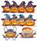 8 Pièces 5D DIY Halloween Dessous de Verre Peinture Diamant avec Support,Citrouille Décorations Table pour Halloween,Enfants - Accessoires d'halloween, pour Adultes Enfants Débutants