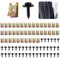 80 Stück Blechmutter Schraube Clip Kit, Karosserieschrauben Set mit Federblechnmutter und U-Typ Schnappmutter für Kotflügel, Unterbodenschutz, Passend für Auto, Motorrad