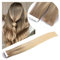 Tape Extension Echthaar Echtes menschliches Haar Mini Tape in Extensions aus menschlichem Haar Glattes natürliches Haar Hauttresse Unsichtbarer Kleber im menschlichen Haarteil Remy Tape in Extensions(