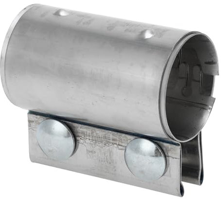 Hihaha Abrazadera De Tubo De Escape/Junta De Tubo De Silenciador De Escape Para Coche Camión/Acero Inoxidable Duradero 1.77 87mm / 1 Pc Tono Plateado