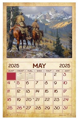 Wandkalender 2025, Vintage Jagdkalender, Monatliche Wanddekoration, Kalender für Termine, Vintage Jagd Wandkalender Deko 2025 Wandkalender mit To-Do-Liste Funktionen zur Planung