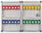 Schlüsselkasten, Wandmontage, für Büro und Schule, sichere Schlüsselaufbewahrung mit Etiketten, Silber (32,8 x 21,6 x 6,7 cm)