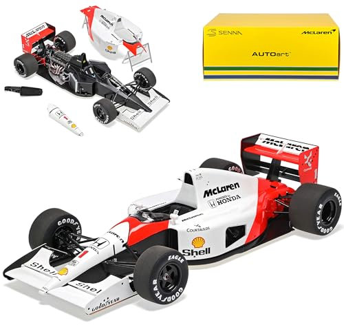 alles-meine.de GmbH McLaren Hond. MP4/6 Ayrton Senna 1991 GP Japan Formel 1 89140 1/18 AutoArt Modell Auto mit individiuellem Wunschkennzeichen