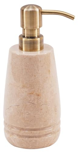 SPESHSTONES Marble Liquid Soap Dispenser 7.5 Inch Verona Dish Soap Container for Kitchen Sink - Hand Pump Bottle, Lotion & Foaming Shampoo Dispenser for Bathroom Countertop