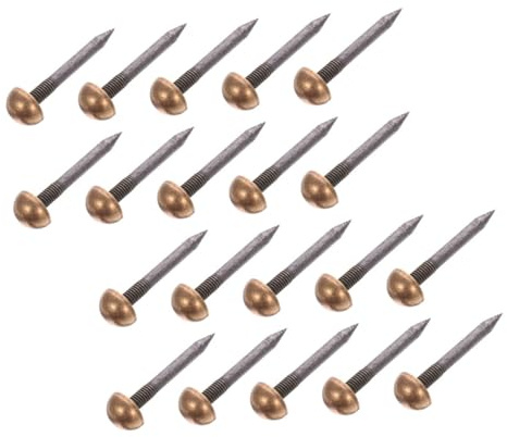 Alipis 20pezzi Chiodi Decorativi in Ottone Per Tappezzeria Mobili e Chiodi Per Divani Porte e Arredamento Teste Decorativi Per Fissaggio Facile e Duraturo