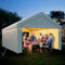 arvioo Pavillon mit 2 Seitenwände & 2 Eingänge, Schaffen eine Temporäre Raumlösung, 4x6 m XXL Zeltgarage Lagerzelt Weidezelt Gerätezelt Winterfest Windschutz Wasserdicht UV-beständig, Stahl & PE (Weiß