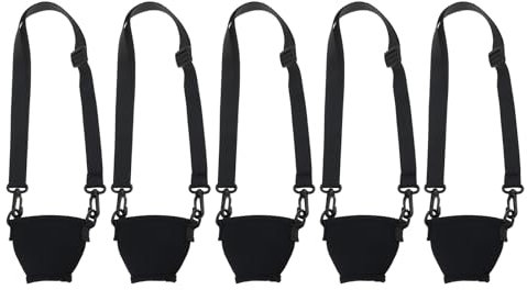 5Pcs Wine Glass Neck Holder Neoprenes Sleeve Adjustable Wine Glass Lanyards Drink Holder with Neck Strap Easy to Use