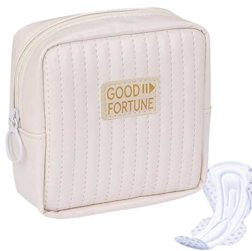 Sanitär Pad Storage Bag - Compact PU Leder Zipper Fall, Tragbare Zeitraum