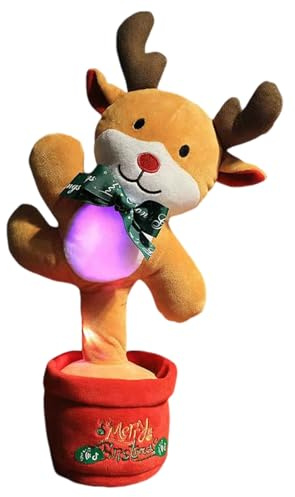lyanny Giocattolo Peluche Albero di Natale - Giocattolo Albero di Natale Elettrico Cantante con Luce - Decorazione Stagionale per Compleanno Stanza Camera da Letto Scuola Casa Dormitorio Festa