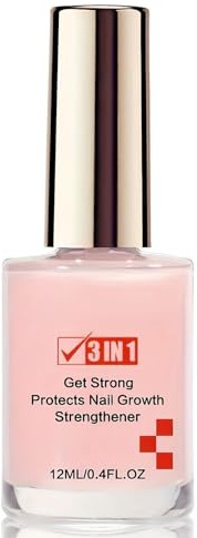 Nail Strengthener for Weak Nails - Nail Hardener Extra Strong and Growth, 7-Day Repair Formula with Jojoba Oil & VE for Damaged, Thin, Peeling Nails, Quick Dry Smoothing Treatment