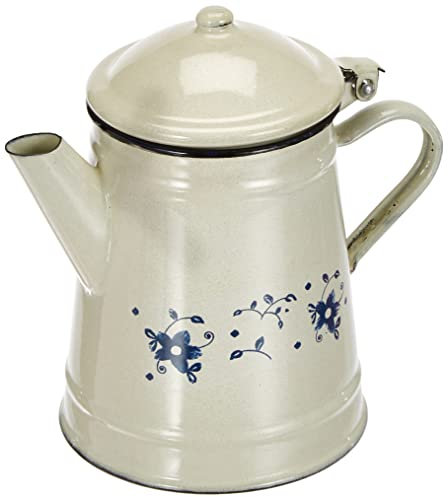 Ibili 918710 Cafetière Conique en acier émaillé vitrifié Sena 1 l